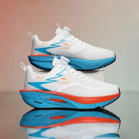Men's Casual Sports Shoes, Outdoor Running Shoes, Outdoor Running Sneakers, Outdoor Running Footwear, Sporty Running Shoes, Rotating Buckle Design, Laces-Free, Breathable Upper, Comfortable Liner, Ideal for Hiking
