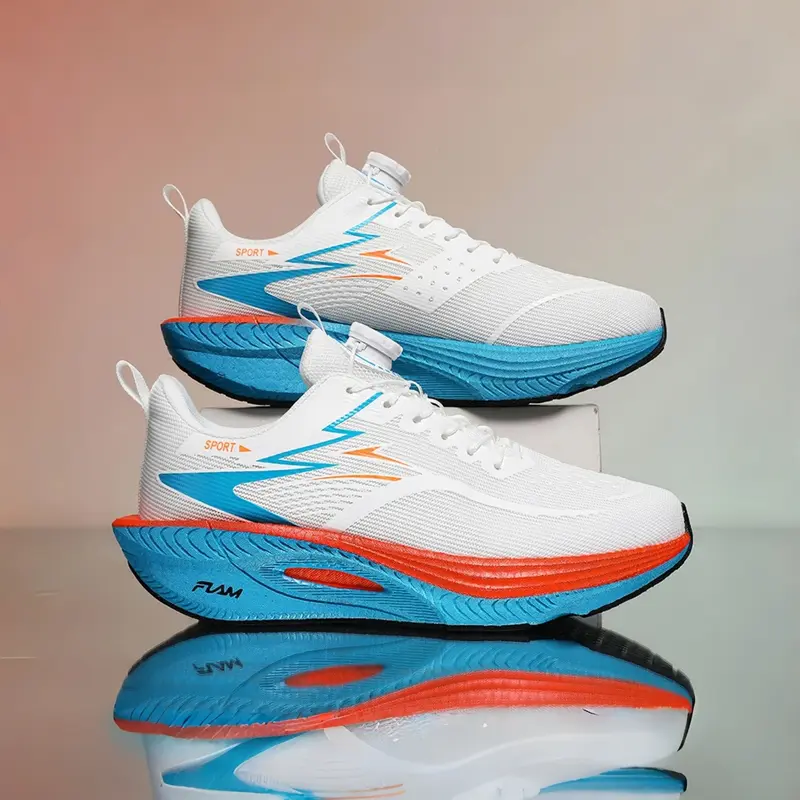 Men's Casual Sports Shoes, Outdoor Running Shoes, Outdoor Running Sneakers, Outdoor Running Footwear, Sporty Running Shoes, Rotating Buckle Design, Laces-Free, Breathable Upper, Comfortable Liner, Ideal for Hiking