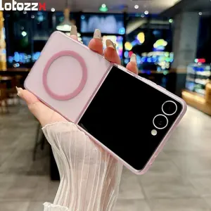 Z Flip7 Case Magsafe UltraThin Matte Folding for Samsung Galaxy Z Flip 7 6 5 4 3 Cases flip7 Shockproof Transparent Back Cover