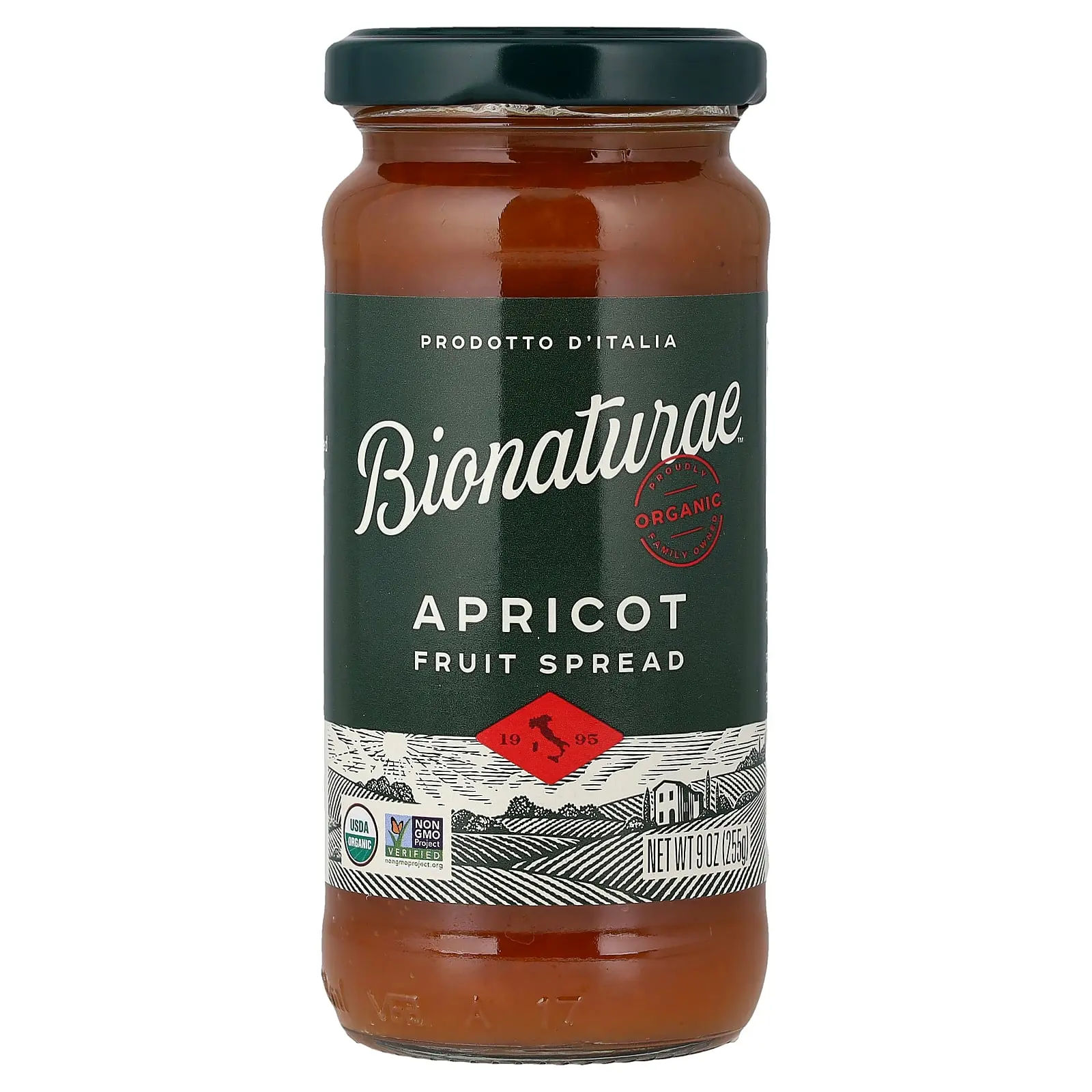 Bionaturae Organic Fruit Spread, Apricot, 9 oz (255 g)