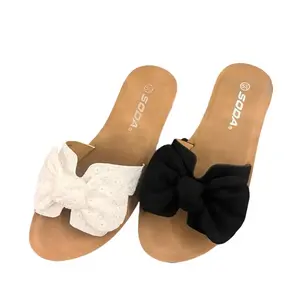 WOMENS FLAT SANDAL WITH BOW DETAIL ROAD