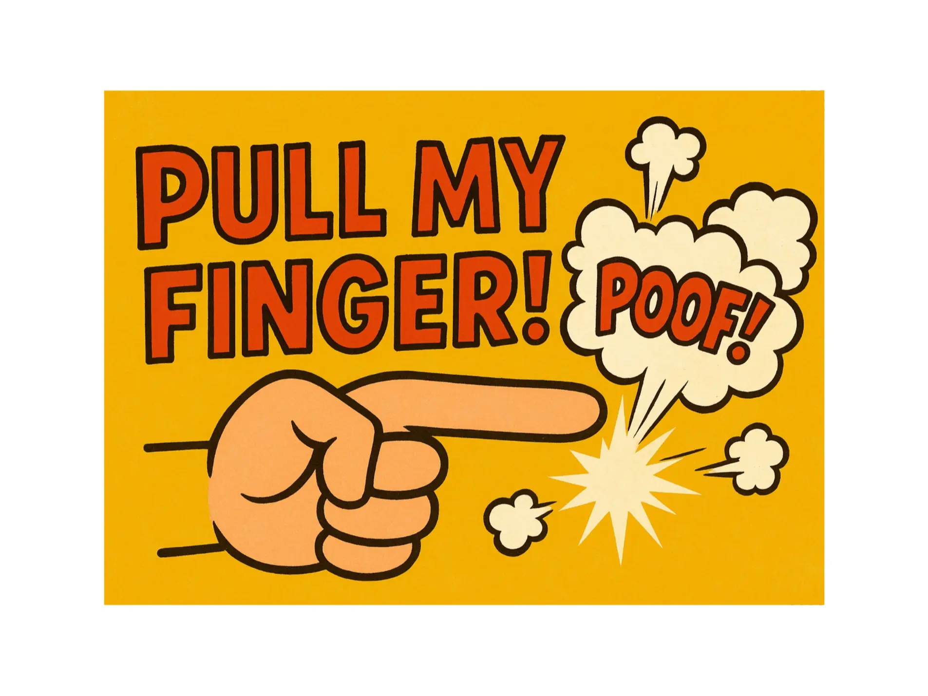 Pull My Finger Prank Postcard - Funny Gag Gift & Anonymous Mail Joke Classic - Official-Looking Snail Mail Form - Humor for All Ages - Perfect for Friends & Coworkers