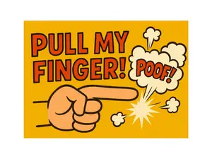 Pull My Finger Prank Postcard - Funny Gag Gift & Anonymous Mail Joke Classic - Official-Looking Snail Mail Form - Humor for All Ages - Perfect for Friends & Coworkers