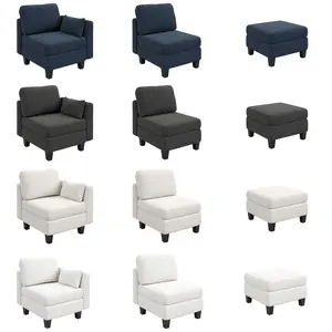 【Standalone Module】【3 Packages】Modular Sectional Sofa, Convertible U Shaped Sofa Couch with High Density Memory Foam, 6 Seat Comfy Modular Sofa Couch for Living Room, Modern U Shaped Sectional Sofa