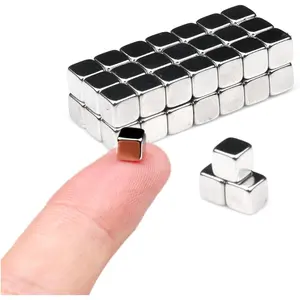 45Pack Small Square Cube Magnets,Fun Magnets,Tiny Magnets Magnets for Crafts, Fridge Magnets,Refrigerator Magnets, Magnets for Whiteboard, Block Magnets,Cute Magnets (5x5x5mm)