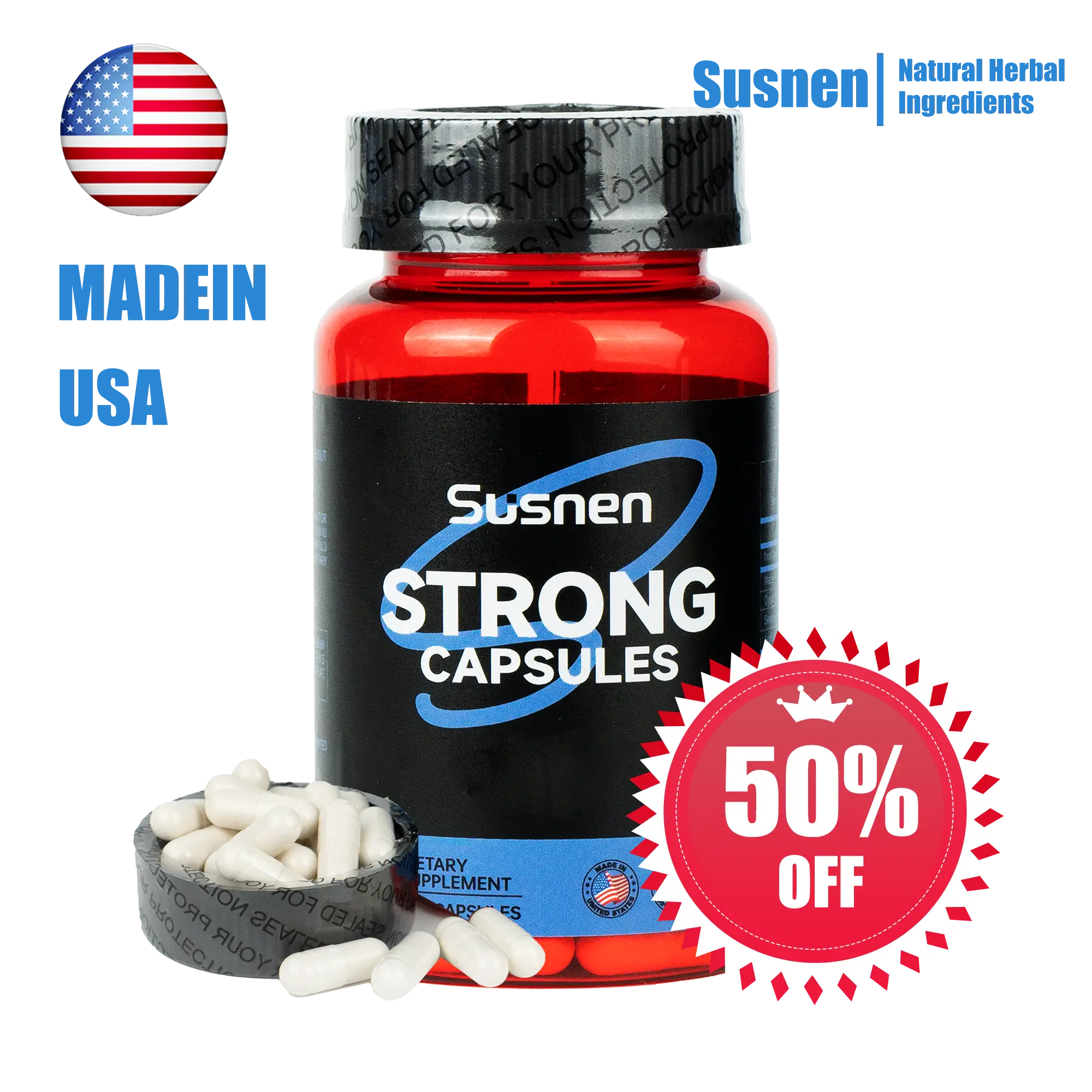 [Free shipping] Susnen One Daily Multivitamin for Men - with Vitamins & Minerals + Organic Whole Foods - Supplement to Boost Energy, General Health -