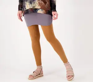 LOGO Layers by Lori Goldstein Regular Knit Pull-On Ankle Leggings