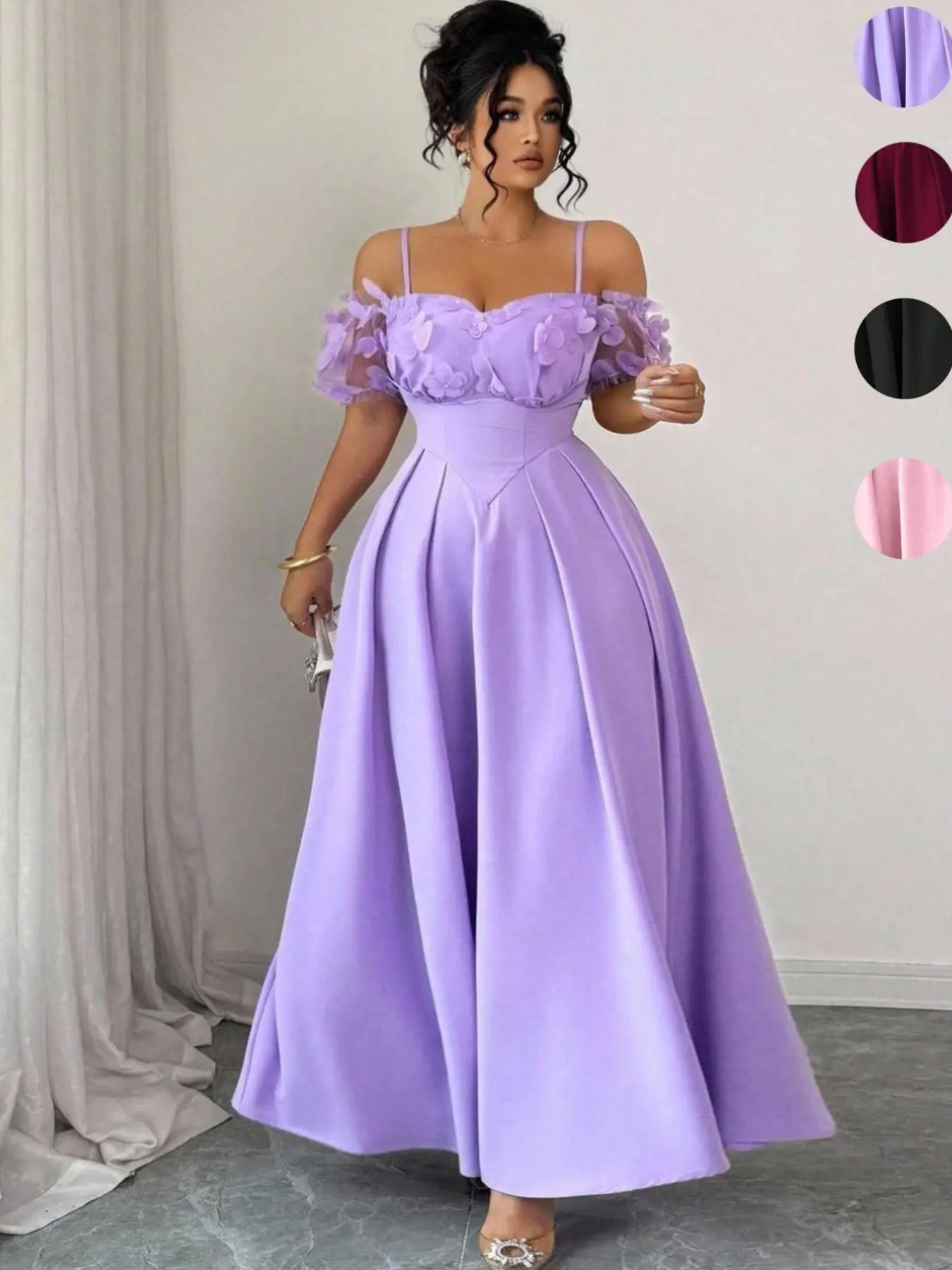 princess polly baby blue dress Stylish milkmaid dress ♥️ Modest and classy 🔥✨ #highlight  #temmyuniquefashion #fasion #africanfashion main image 1