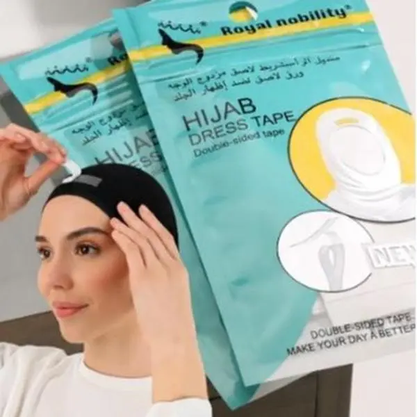 Women's Modest Anti-Slip Hijab Scarf Accessory Bra Tape - Double-Sided Waterproof Invisible Strip with Transparent Edge, Gentle Formula, Residue-Free, Pinless Wear, Secure Fit, Gap-Eliminating, 1 Pack (36 Pieces, MAC367) for Special Events