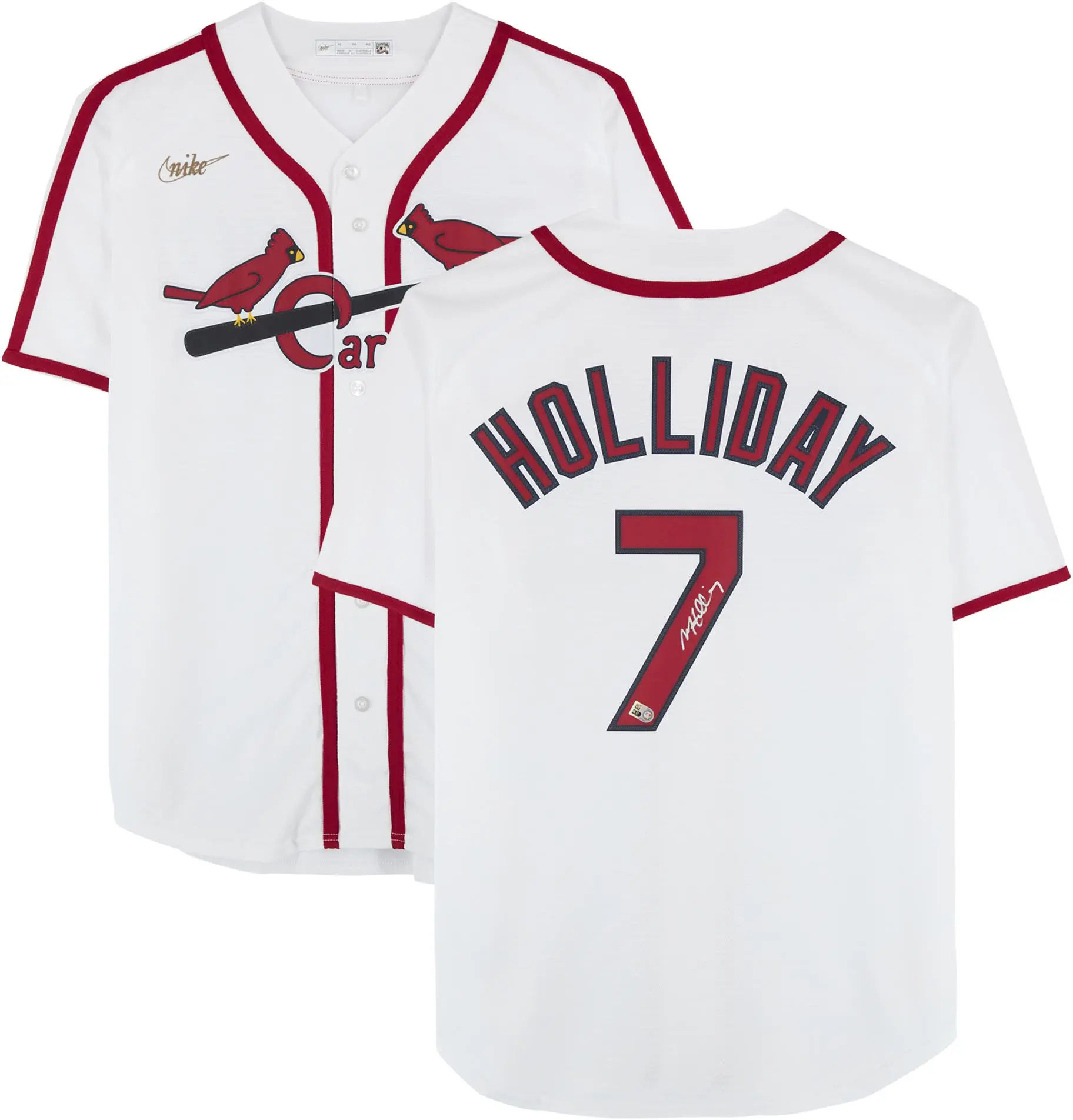 Matt Holliday St. Louis Cardinals Autographed White Nike Replica Jersey - Fanatics Authentic Certified