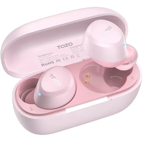 TOZO A1 Mini Lightweight Wireless Earbuds - Bluetooth 5.3, Built-in Microphone, Wireless Chargeable Headphones, 20Hz Bass, Water Resistant, Traveling Gadgets, Father's Day Gift, Headphone for Travel