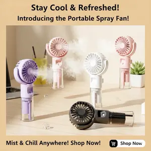 Portable Handheld Spray Mist Fan - Dual Function with Adjustable Speeds & Water Atomization Technology for Personalized Comfort Tornado