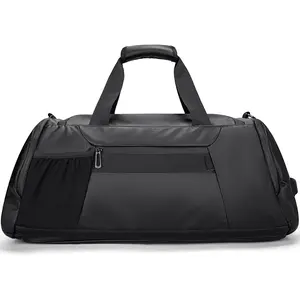 40L Convertible Gym Duffel Bag Backpack, Water Repellent  Travel Bag with Shoe Compartment, Wet Pocket & Insulated Cooler, 3-in-1 Weekender Carry  Bag for Men Women