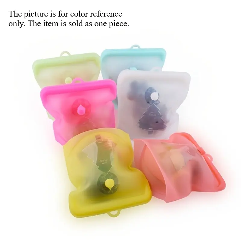 1pc Silicone Fresh-keeping Bag, Reusable Silicone Ziplock Food Bag With Day Of The Week, Airtight Meal Prep
