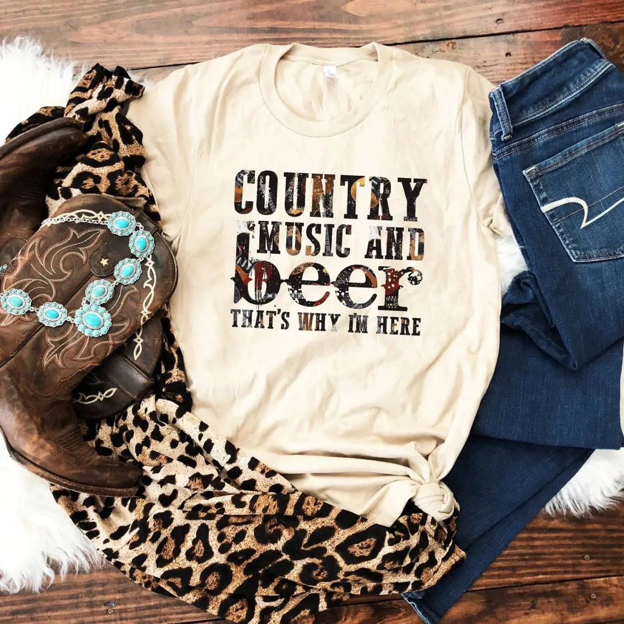 Country Music Shirt, Country Music And Beer That's Why I'm Here Here, Southern Music T-shirt, Cowgirl Shirt, Western Shirt  P