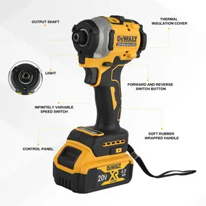 DeWalt DCF85020V MAX 1/4" 3-Speed Brushless Impact Driver, 1,825 in-lbs Max Torque, 3,250 RPM, Precision Drive Control, For Tight Space Fastening And General Construction