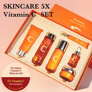 [KZ] Korean Skincare Set for Glass Skin - 5x Vitamin C, Niacinamide, Hyaluronic Acid & Cica for Glowing Hydrating Repairing & Even Skin Tonewith Multi Vitamin C, Witch Hazel, Azelaic Acid for Cleansing, Hydration, & Moisturizing -Moisturizing Skincare Kit