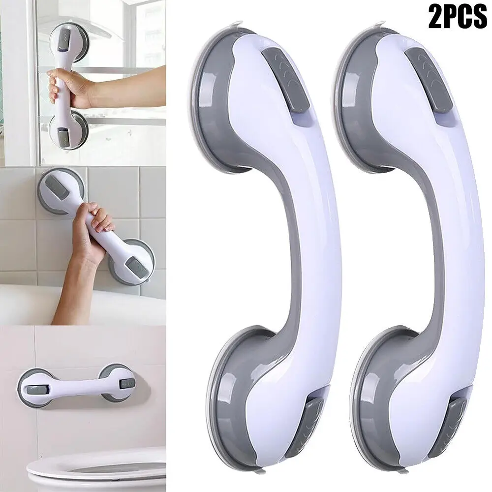Shower Grab Bar Handle (2 Pack) – Suction Safety Grip for Bathroom