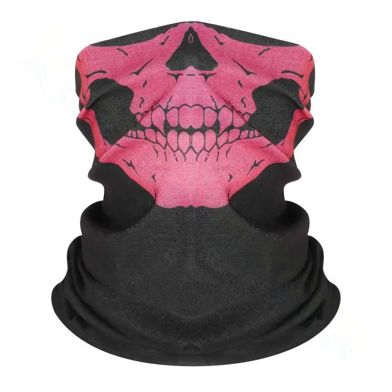 1 skull half mask pink
