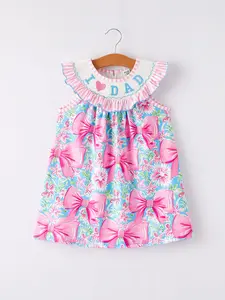 “I ❤ DAD ”Embroidery Smocking Baby Girls Dress