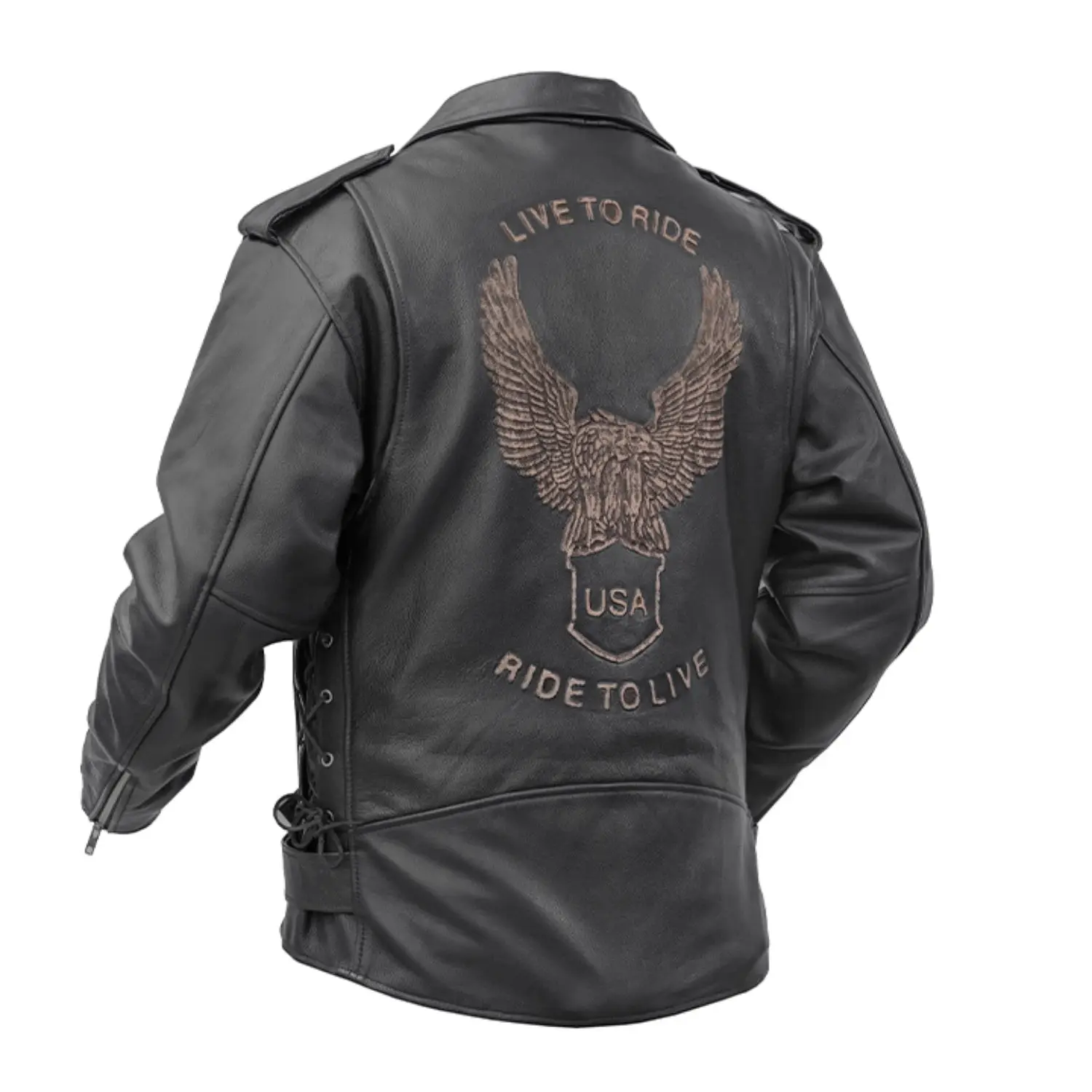 Freedom Wing Men's Leather Motorcycle Jacket