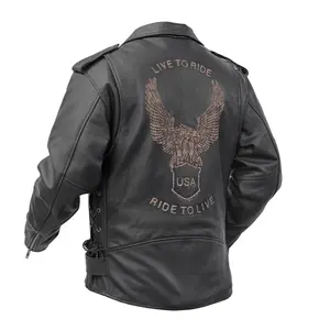 Freedom Wing Men's Leather Motorcycle Jacket