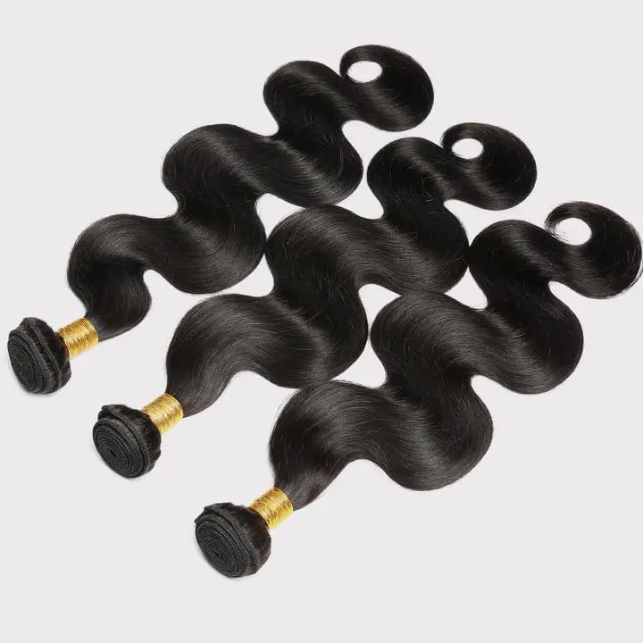 12A Human Hair Bundles 22 24 26 Inch Body Wave Bundles Human Hair 100% Unprocessed Brazilian Virgin Hair Quick Weave Extensions Natural Black