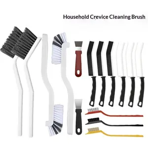 14Pcs Crevice Cleaning Brush Set, V Shape Grout Cleaner Brush for Deep Cleaning Gap, Hard Bristle Scrub Brushes Cleaning Supplies for Household Use, Bathroom, Kitchen, Toilet, Window