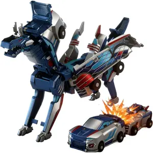 Dino Car Magic! Crash to Turn 2 Cars into a Blue Dragon - Toddler-Safe Transformer Toy for Boys & Girls - Interactive Gift for Christmas or Birthday - No Batteries Needed - Boosts Motor Skills & Creativity