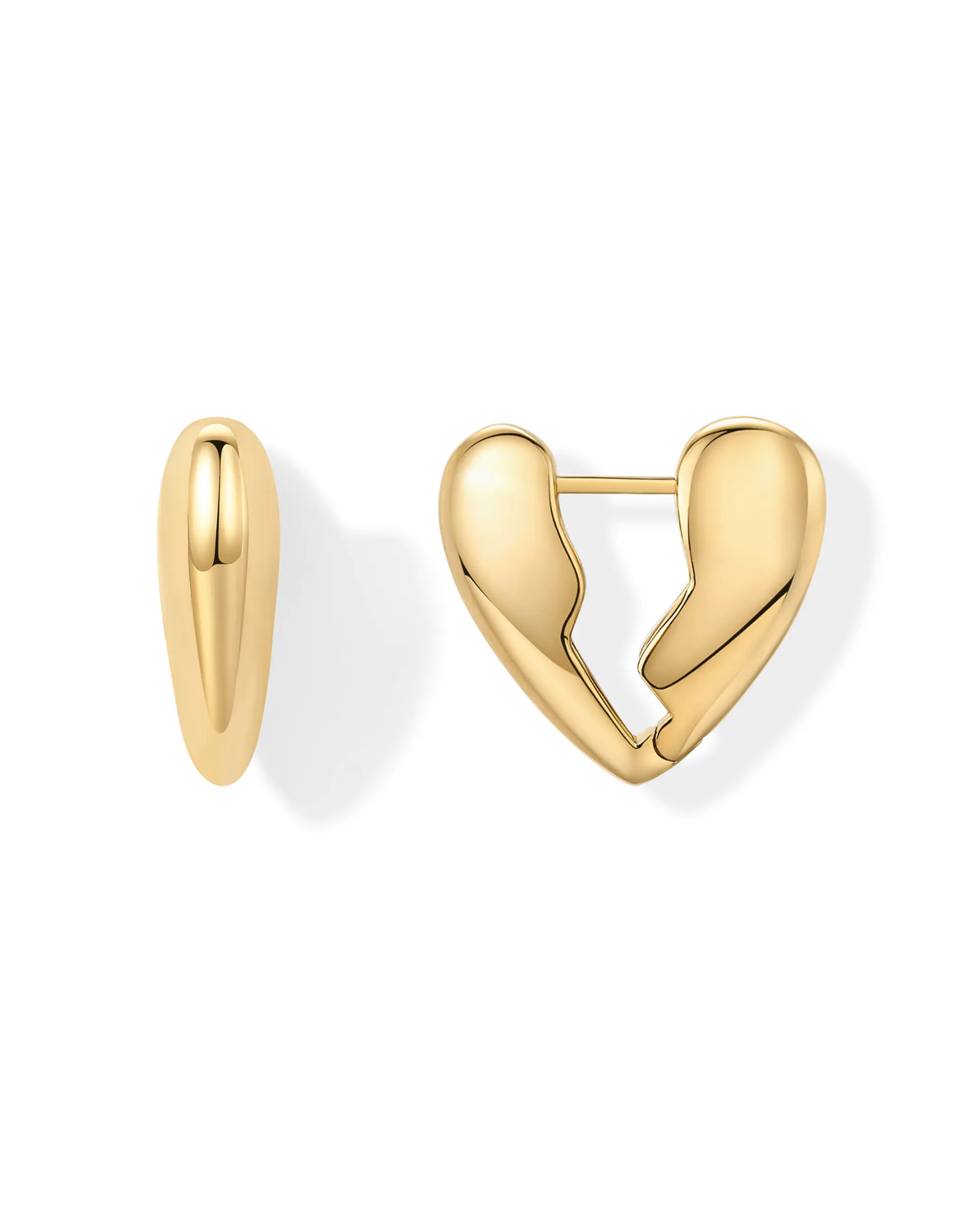PAVOI 14K Gold Plated Bold Chunky Dupe Heart Hoop Earrings for Women | Gold Earring Pair PAVOI 14K Gold Plated Bold Chunky Dupe Heart Hoop Earrings for Women | Gold Earring Pair