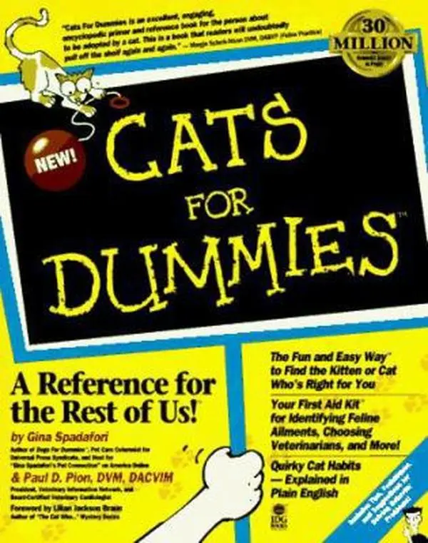 USED Book - Cats For Dummies? by Gina Spadafori (Paperback) - english