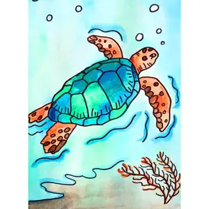Add-On Art Project - Peace Turtle L2 (Comes with the L2 Kit!) (ages 8+) Dot Guides Roll for Step-by-Step Learning & Motor Skills Enhancement