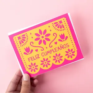 Feliz Cumpleaños (Papel Picado)  // Greeting Card