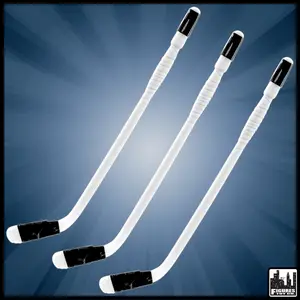 Set of 3 White Hockey Sticks for WWE & AEW Wrestling Action Figures