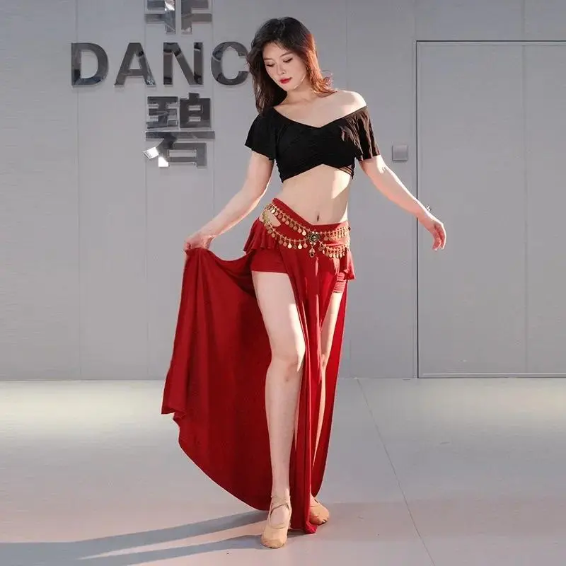 Belly Dance Costume Practice Clothes Long Skirt Big Size Performance Dance Suit New Beginner Belly Dance Belt