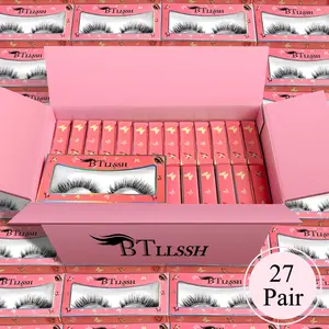 Natural Curling Fake Eyelash, 27 Pairs Individual Self Grafting False Eyelashes, Eye Makeup Enhancement False Eyelashes for Women, Cosmetic, False Eyelashes Set