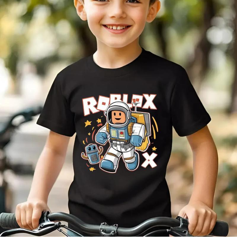 Youth and Adult Astronaut Roblox Boys T-Shirt, Gaming Graphic Tee, Summer Clothes, Cartoon Gamer, Kids Clothing, Family Trip, Birthday Gift