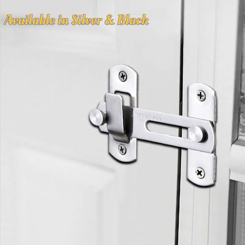 Stainless Steel Right Angle Hasp Latch Anti Theft Lock for Door Cabinet Pet Cage