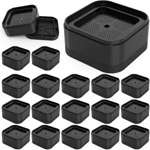 20 Pack 1.38" Adjustable Square Furniture Risers Bed Raising Blocks for Table Desk Couch Chair Sofa Bed Cabinet