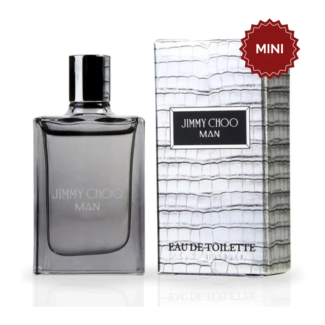 Jimmy Choo Man Eau de Toilette Mini For Men 4.5ml | Aromatic Woody Men's Fragrance with Lavender, Mandarin, Pineapple Leaf & Suede | Mini Travel Cologne