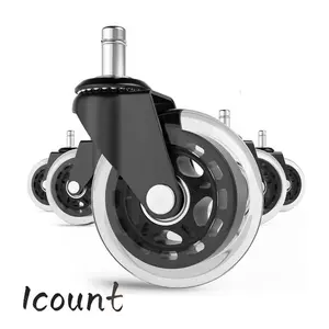 Original Office Chair Wheel, Smooth Quiet Rolling Casters, Suitable for Hardwood Floors and Carpets, Easy Installation, Universal Fit