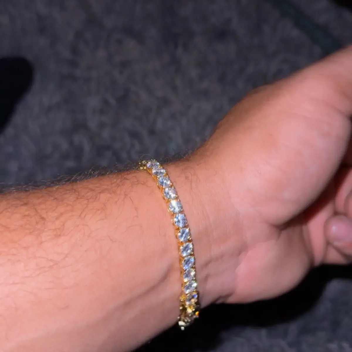 Moissonite Labgrown 18k gold plated sterling silver bracelet