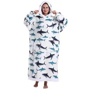 Oversized Hoodie Blanket for Women Adults Oversized Wearable Hooded Sweatshirt Pullover, Wearable Blanket Hoodie Super Soft Warm Cosy Sweatshirt with Big Pocket, Cozy Hooded Blanket, Christmas Gift  Valentine's Day gift