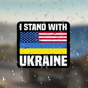 Support Ukraine Sticker for Cars Laptops Fridges Suitcases Plastic Surfaces, Show Your Solidarity with Ukraine, Durable and Easy to Apply