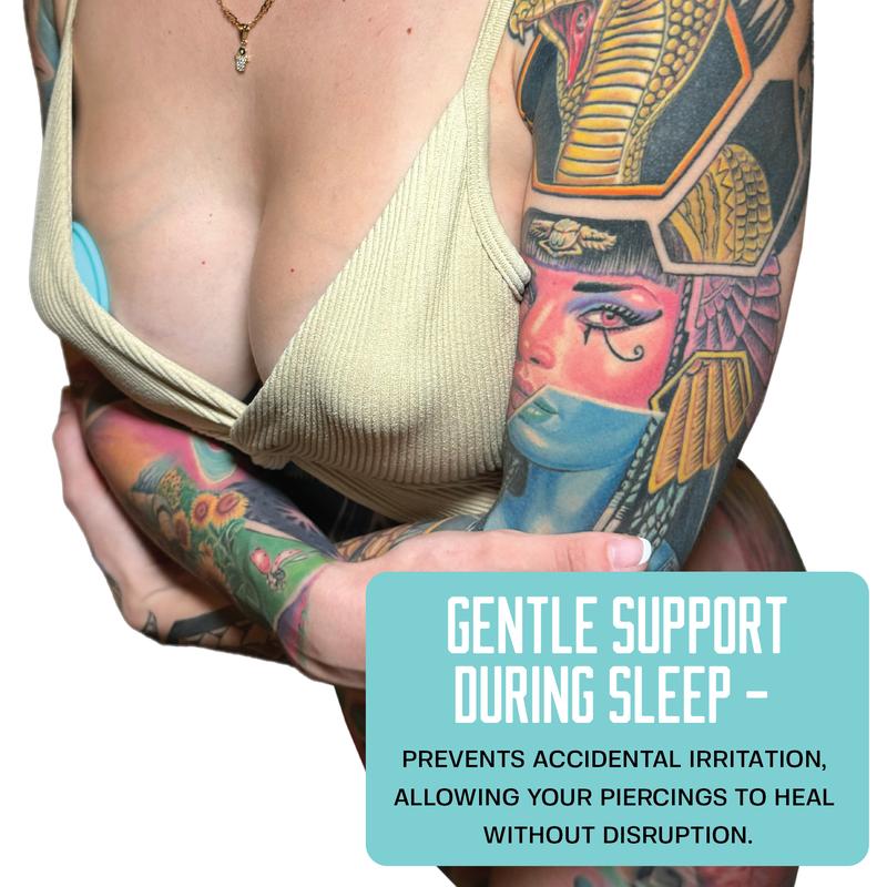 Base Laboratories Nipple Piercing Cleaner & Aftercare Soaker Set | Hands-Free Use with Saline or Cleaning Solution | Nipple Piercing Kit for Women