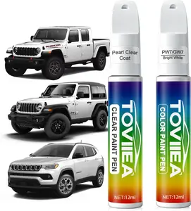 Bright White(PW/GW) Touch Up Paint Compatible with JEEP,In Car Scratch Remover Pen,Car Paint Scratch Repair Kit for Scratches,Chips & Nicks,PCS SET