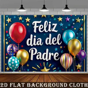 Fathers Day Balloon Backdrop Elegant Celebration Theme Tapestry Wall Hanging Photography Background for Family Gathering BBQ Party Home Decor Holiday Event Supplies