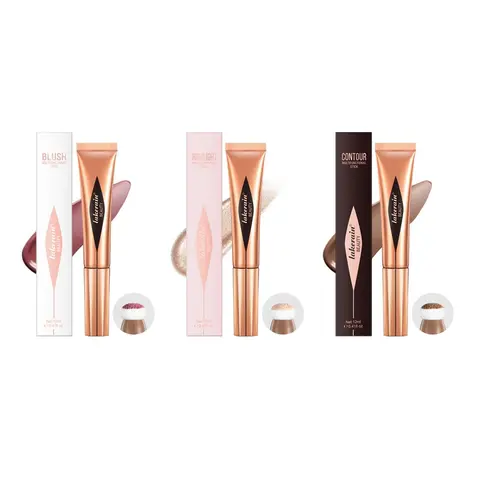 Multifunctional Makeup Products Set, Beauty Bundle Kit, Beauty Sets, 3 Counts Including Long Lasting Contour Stick & Highlight Wand & Blush Wand, Portable Bronzing Drop Cosmetic, Valentine's Day Gift for Women