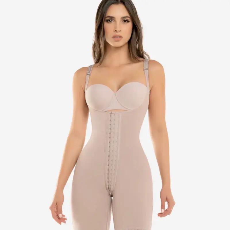 Colombian Faja Hook Closure Bodysuit with Zip Crotch Style 463 Shapewear Womenswear for Comfort and Support High Compression Tummy Control