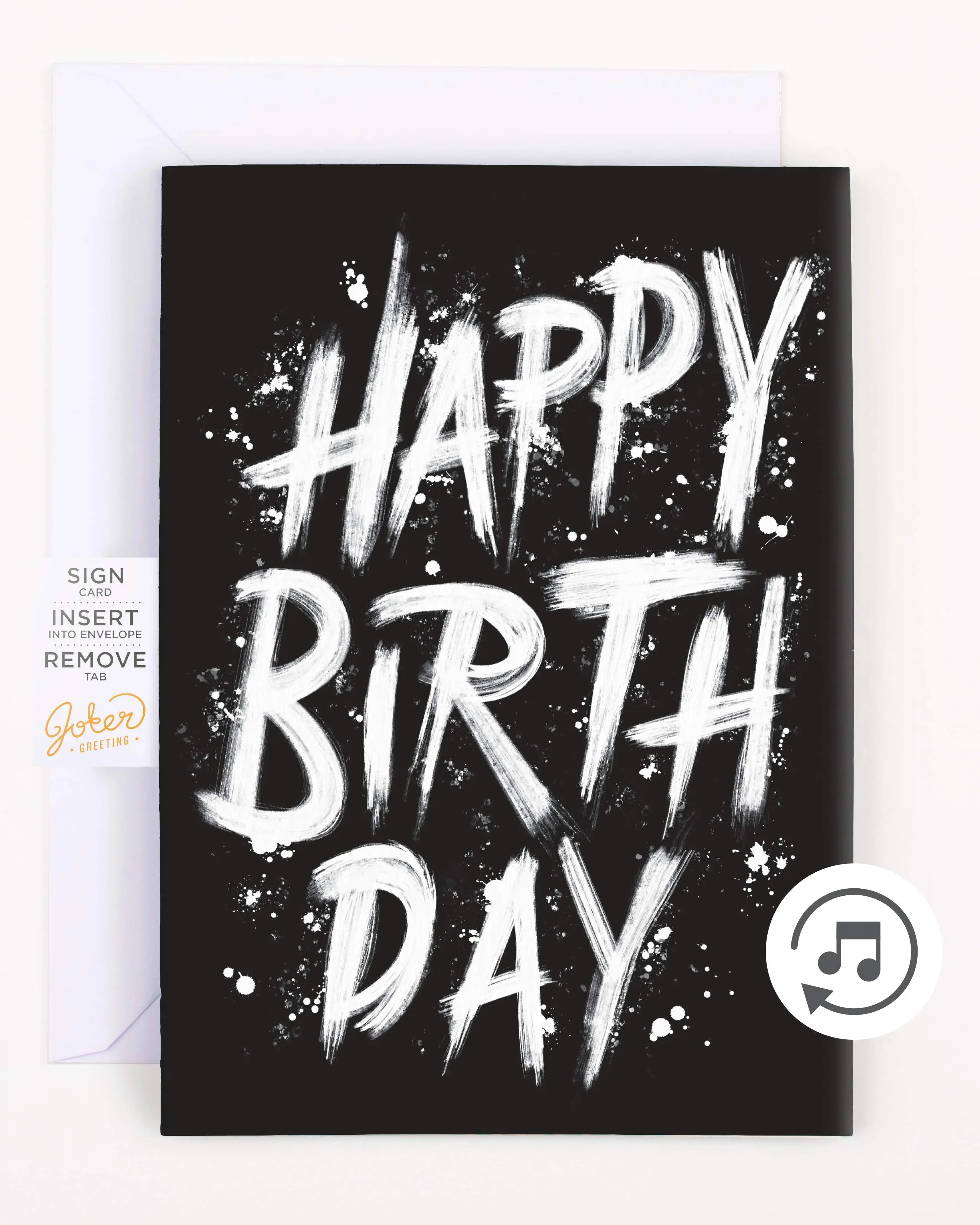 Endless Screamer Birthday Card with Glitter
